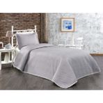 Storish Linear Tek Kişilik Yatak Örtüsü Gri - 180 x 240 cm