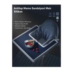 Stork Antilop Uyumlu Kaymaz Silikon Mama Sandalyesi Tepsi Matı - BPA İçermez Hijyenik BLW Yemek Altlığı