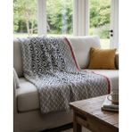Storkist %100 Pamuk Lacivert-Kırmızı Ikat Throw- Battaniye Örtü - 140 x 180 cm