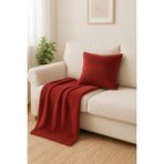 Storkist Elegance Confort Kırmızı Kırlent Kılıfı ve Battaniye Seti - 120 x 170 cm