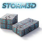 Storm 3D Minecraft-Elmas Blok Stres Küpü-Sonsuzluk Küpü