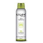 Storm Deodorant Spray for Men Anti Perspirant Dry Defense Vegan 150 ml (New)