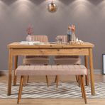 Stormi Açılır Masa Takımı, Atlantik Taş Rengi, 120X75
