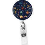 Stormistoretr Galaksi Uzay Temalı Damla Yoyo Yaka Kartlığı 1 Adet Beyaz Renkli 3.5cm Çapa