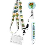 Stormistoretr Kaktüs 4 Lü Set Boyun Ipi Anahtarlık Yoyo Yaka Kartlığı