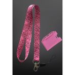 Stormistoretr Pembe Leopar Desenli Boyun Ipi Lanyard – Kartlık & Anahtarlık Askısı, Dayanıklı Kumaş - yok
