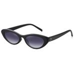 STORYCOAST Trendy Küçük Kedi Gözü Güneş Gözlüğü Kadınlar için Retro 90s Oval Dar Güneş Gözlükleri Vintage Skinny Shades UV400 Koruma, Siyah Çerçeve-gradyan Gri Lens, Standard