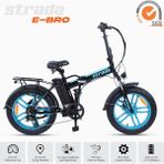 Stradacycles Strada Cycles E-Bro Hidrolik Disk Fat Bike Katlanabilir 20 Jant Elektrikli Bisiklet - Turkuaz