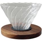 Strade Store V60 Demleme Kahve Damlatıcı Siyah Ceviz Ahşap Taban Hafif Aksesuar ile (Yurt Dışından)