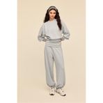 Stradivarius Balon jogger pantolon, katlamalı bel, yumuşak doku