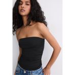 Stradivarius Büzgülü straplez bluz