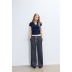 Stradivarius Çizgili geniş paça jogger pantolon
