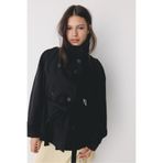 Stradivarius Dik yaka trençkot