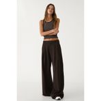 Stradivarius Geniş paça pensli klasik pantolon