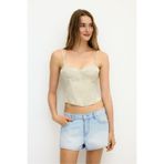 Stradivarius Jakarlı askılı korse bluz