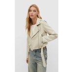 Stradivarius KEMERLİ SUNİ DERİ BİKER CEKET