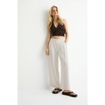 Stradivarius Keten görünümlü culotte pantolon