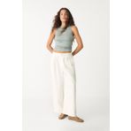 Stradivarius Keten karışımlı culotte pantolon