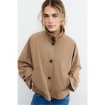 Stradivarius Kısa oversize kapüşonlu trençkot