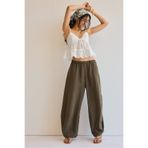 Stradivarius Liyosel karışımlı barrel pantolon