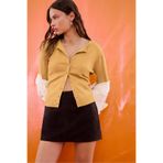 Stradivarius Suni Süet Mini Şort Etek