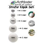 Strafor Köpük Top 20 Adet Güneş Sistemi Maketi İçin Yuvarlak Deney Köpük Toplar Strafor Top Küre Etkinlik Okul