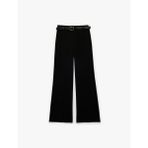 Straight Fit Cepli Düz Bol Paça Kemerli Kumaş Pantolon