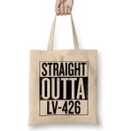 Straight Outta Lv 426 Alien Bez Çanta Uzun Saplı - Açık Bej - 40 X 40