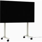 Straight Rollin Tv Standı 40–70", Tekerlekli & Mobil, Şık Siyah Tasarım - Beyaz