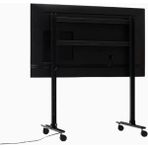 Straight Rollin Tv Standı 40–70", Tekerlekli & Mobil, Şık Siyah Tasarım