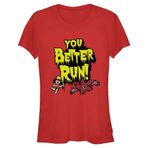 Stranger Things Better Run Rot Kırmızı Kadın T-shirt