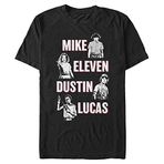 Stranger Things Cast Karakteristik Schwarz Erkek T-shirt