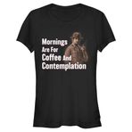 Stranger Things Coffee and Contemplation Schwarz Kadın T-shirt