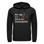 Stranger Things Coffee and Contemplation Schwarz Kapüşonlu Unisex Sweatshirt
