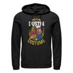 Stranger Things Dustin Kostümlü Schwarz Kapüşonlu Unisex Sweatshirt