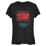 Stranger Things Flay Trail Short Sleeve Schwarz Kadın T-shirt