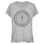 Stranger Things Hawkins City Seal Heather Gri Kadın T-shirt
