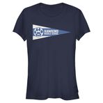Stranger Things Hawkins Pennant Flag Short Sleeve Navy Blue Kadın T-shirt
