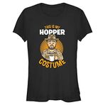 Stranger Things Hopper Costume Schwarz Kadın T-shirt