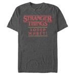Stranger Things Hopper Lives Dark Heather Gri Erkek T-shirt
