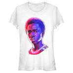 Stranger Things Lucas Big Face Short Sleeve Beyaz Kadın T-shirt
