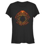 Stranger Things Mind Flayer Pumpkin Face Short Sleeve Schwarz Kadın T-shirt