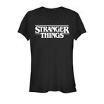 Stranger Things Schwarz Kadın T-shirt