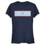Stranger Things Scoops Ahoy Panel Navy Mavi Kadın T-shirt