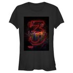 Stranger Things Season Three Short Sleeve Schwarz Kadın T-shirt