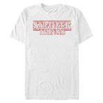 Stranger Things Stranger Neon Logolu Beyaz Erkek T-shirt