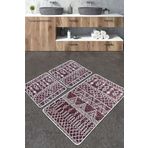 Straordinario Bej Banyo Halısı Djt 3lü Set