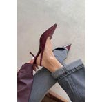 STRASWANS Raye Kadın Topuklu Rugan Ayakkabı Bordo