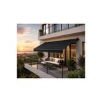 stratecht Balkon Teras Tente Gölgelik Teleskopik Açılır Kapanır Bahçe Kafe 200x150 cm Tente Antrasit