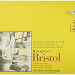 Strathmore 300 Serisi Bristol Kağıt Pedi, Pürüzsüz, Bant Ciltli, 14x17 inç, 20 Yaprak (100 lb/270 g) - Yetişkinler ve Öğrenciler için Sanatçı Kağıdı - İşaretleyiciler, Kalem ve Mürekkep